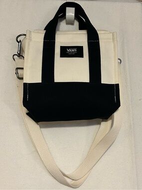 Vans Lil Pergs Black & Cream Canvas Tote